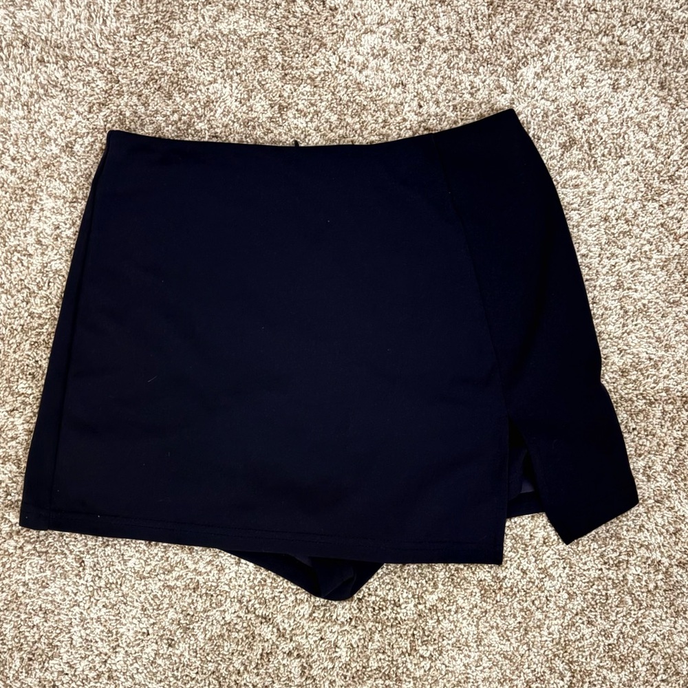 SHEIN Navy Skort with Side Slit